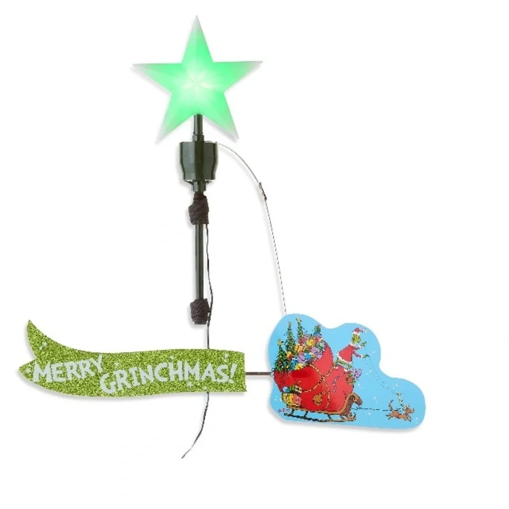 NIB. DR. SEUSS The Grinch Animated Tree Topper